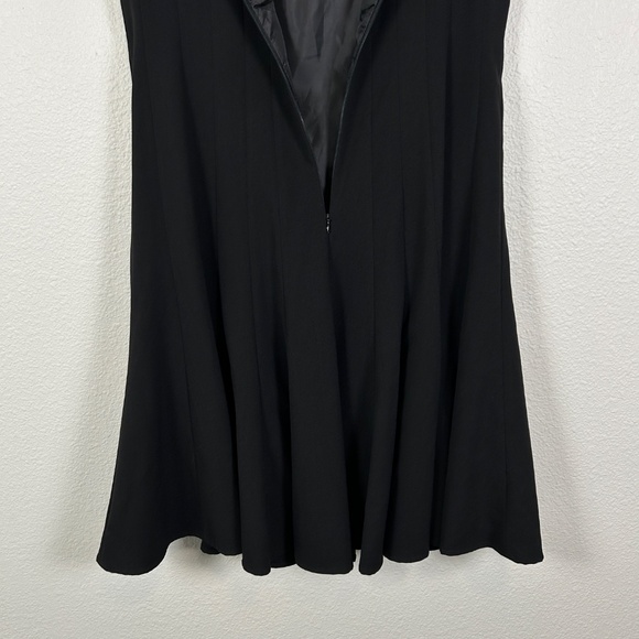 Calvin Klein size 14 black dress fit & flare pleated sleeveless knee lenght - Picture 8 of 10